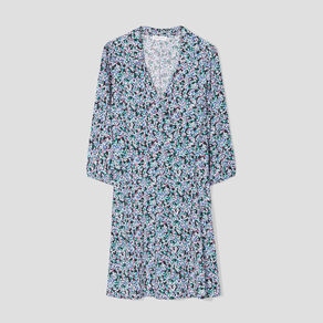 Robe évasée fluide noir femme