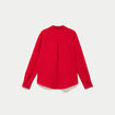Blouse droite manches longues rouge femme