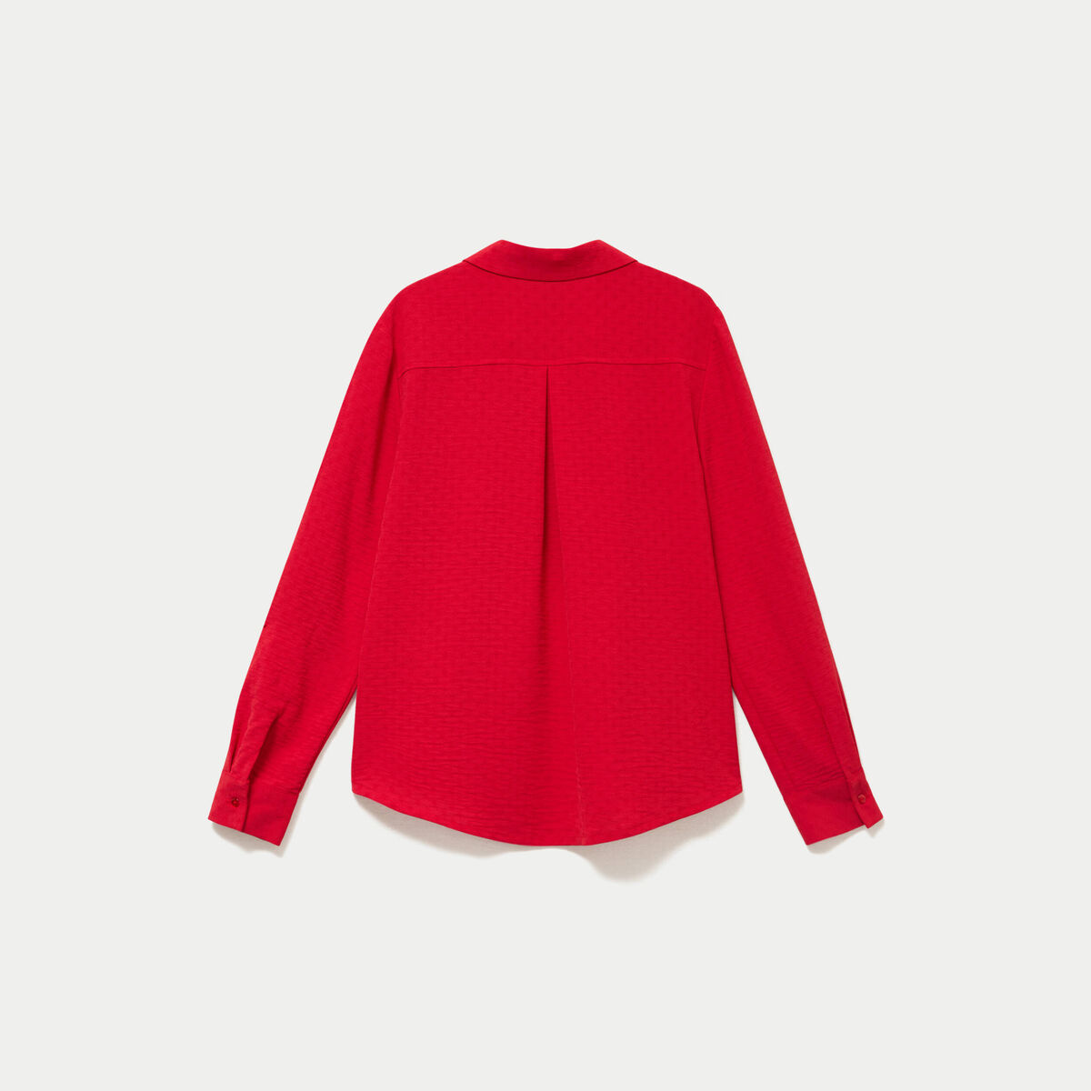 Blouse droite manches longues rouge femme