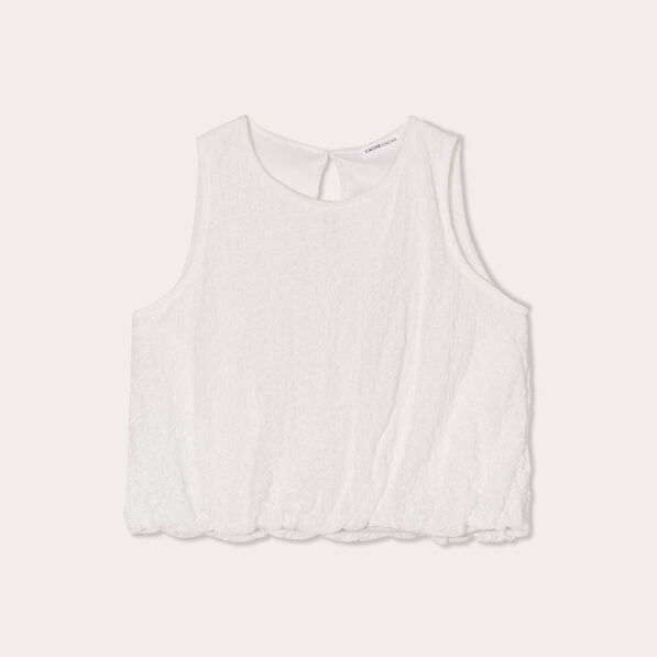 debardeur effet boule ecru femme Débardeur effet boule ecru femme