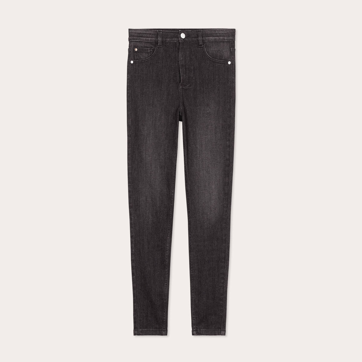 Jeans skinny ultra stretch 2 tailles denim noir femme