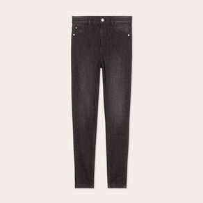 Jeans skinny ultra stretch 2 tailles denim noir femme