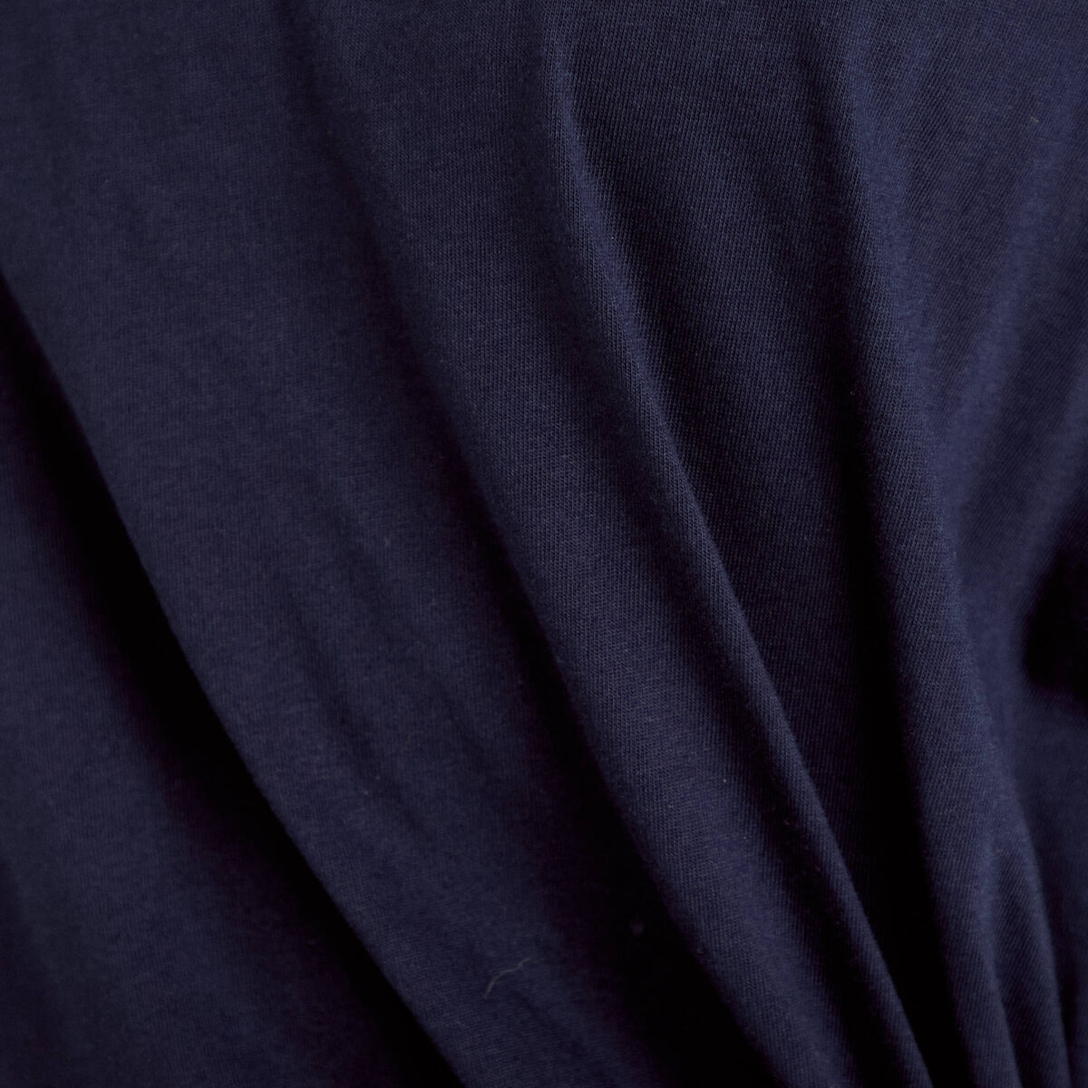 T-shirt &agrave; fronces avec bijou bleu marine femme