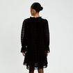 Robe &eacute;vas&eacute;e en voile brod&eacute; noir femme