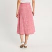 Jupe midi droite boutonnée rose femme