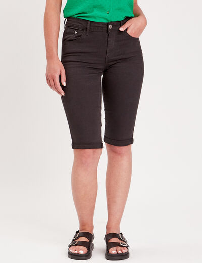 Pantacourt noir femme