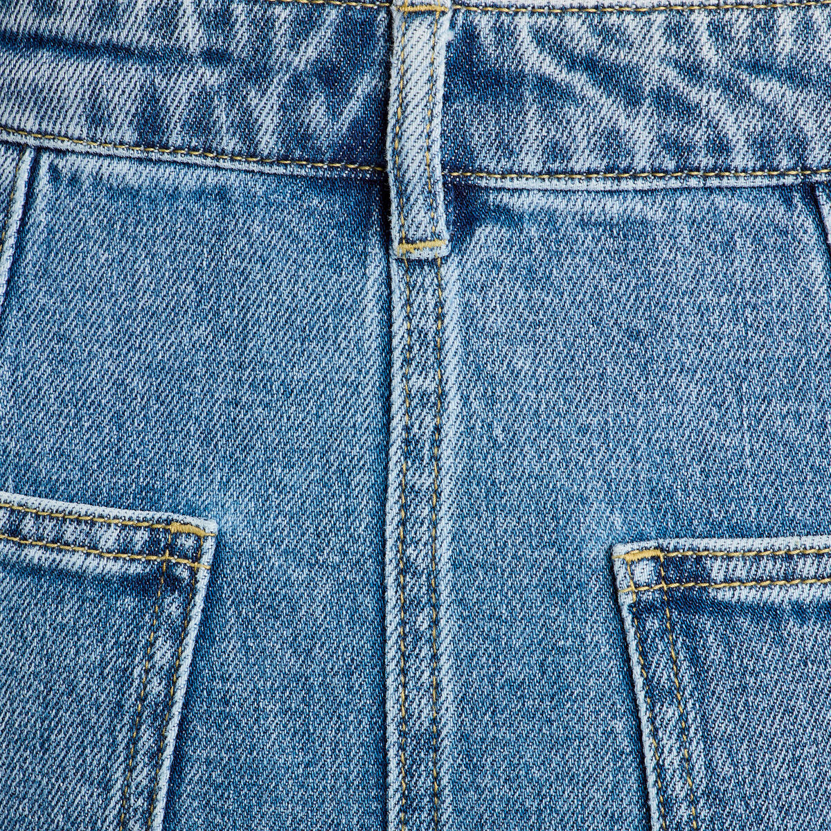Jupe midi trapèze en jean denim double stone femme