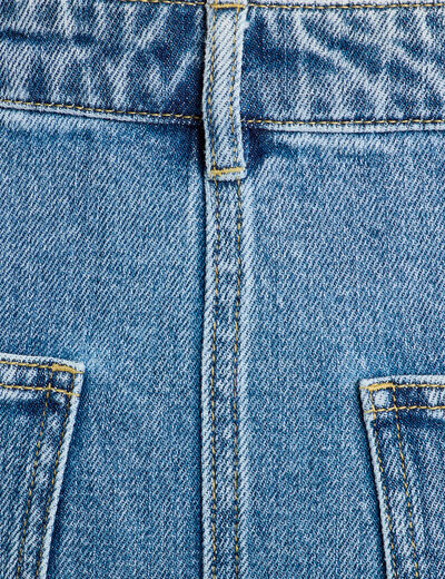 Jupe midi trapèze en jean denim double stone femme