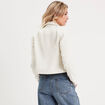 Veste droite boutonnée ecru femme