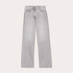 Jean wide leg taille haute Petite denim gris femme