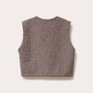 Veste sans manches effet polaire sable femme