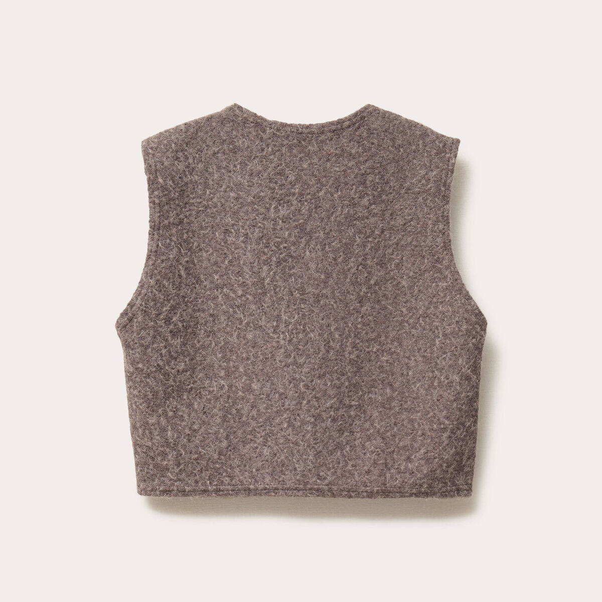 Veste sans manches effet polaire sable femme