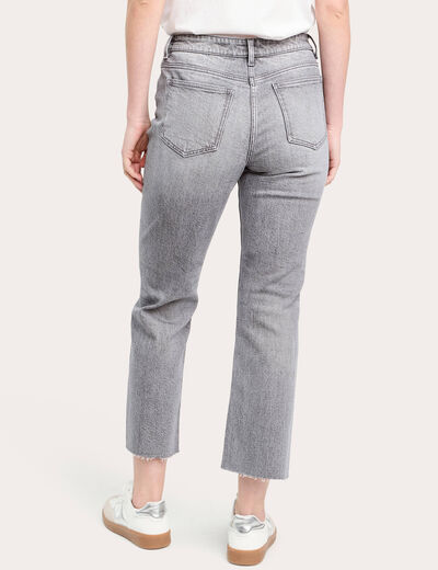 Jeans flare 7/8ème denim gris femme