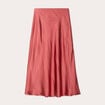 Jupe midi droite effet satin vieux rose femme