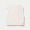 Gilet sans manches effet polaire ecru femme