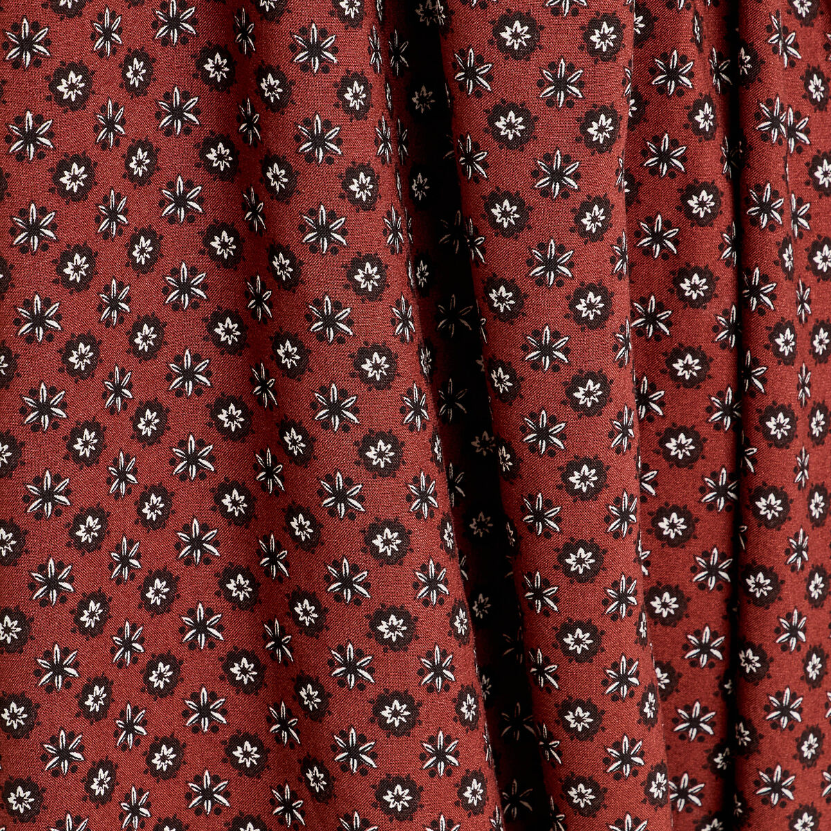 Robe longue évasée bretelles marron cognac femme