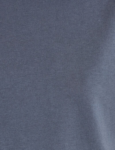 T-shirt col rond manches courtes gris femme