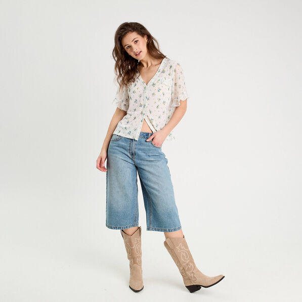 chemise manches volants blanc femme Chemise manches volants blanc femme
