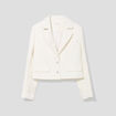 Veste droite boutonnée ecru femme