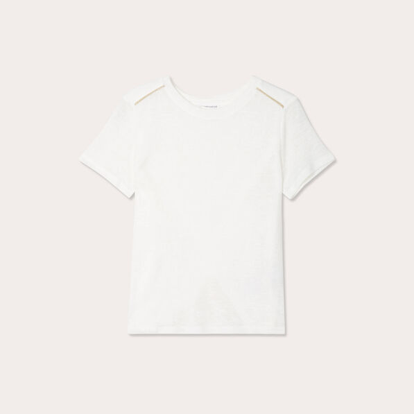 T-shirt manches courtes ecru femme