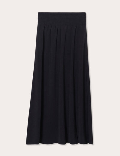 Jupe longue évasée noir femme