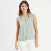 Blouse sans manches vert olive femme