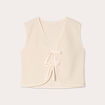 Gilet sans manches polaire ecru femme