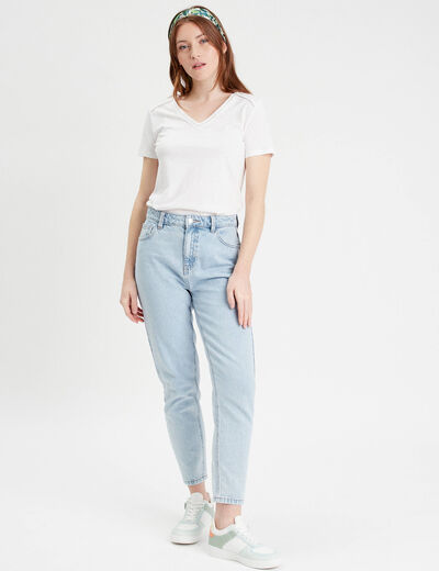 T-shirt manches courtes blanc femme