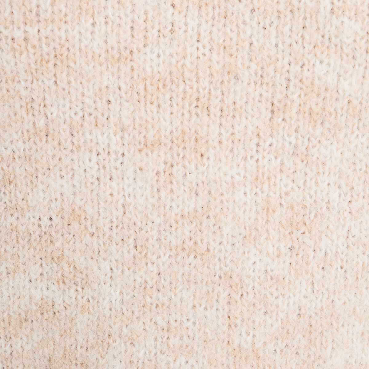 Pull col rond beige femme