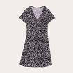 Robe évasée à coulisse noir femme