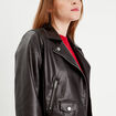 Veste biker simili cuir noir femme