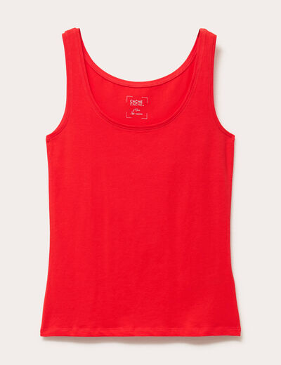 D&eacute;bardeur bretelles larges rouge femme