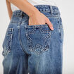 Jean wide leg taille basse denim triple stone femme
