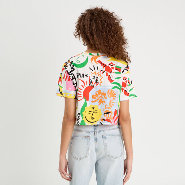 t shirt cropped blanc femme T-shirt cropped blanc femme