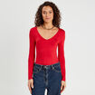 Body détails noeuds rouge femme