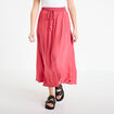 Jupe longue &eacute;vas&eacute;e satin rose framboise femme