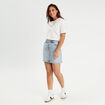 Jupe trapèze en jean denim double stone femme