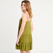 Robe évasée bretelles vert foncé femme