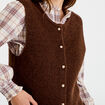 Gilet sans manches marron fonc&eacute; femme