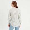 Chemise manches longues contenant du lin vert femme