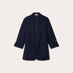 Veste blazer manches 3/4 bleu marine femme