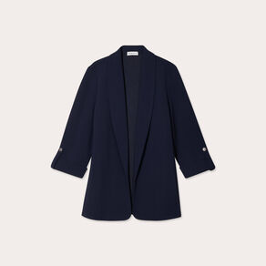 veste blazer manches 34 bleu marine femme Veste blazer manches 3/4 bleu marine femme