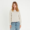 Sweat manches longues ecru femme