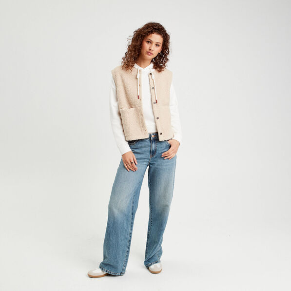 Sweat à capuche ecru femme