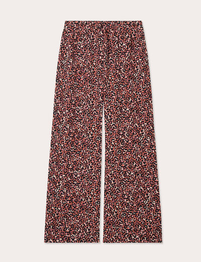 Pantalon fluide rouge femme