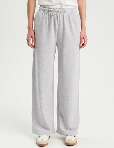 Pantalon de jogging large gris clair femme