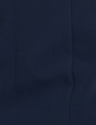 Jupe-short droite fentes bleu marine femme