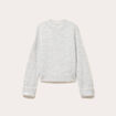 Pull col rond gris clair femme