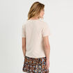 T-shirt poche effet crochet beige femme