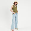 Blouse sans manches vert femme